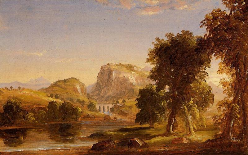 Thomas Cole Sketch for Dream of Arcadia France oil painting art